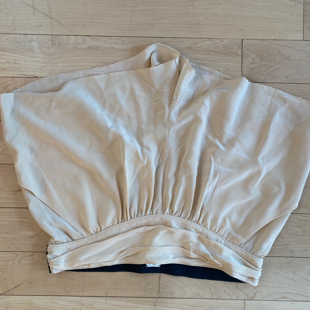 Pale pink silk shorts